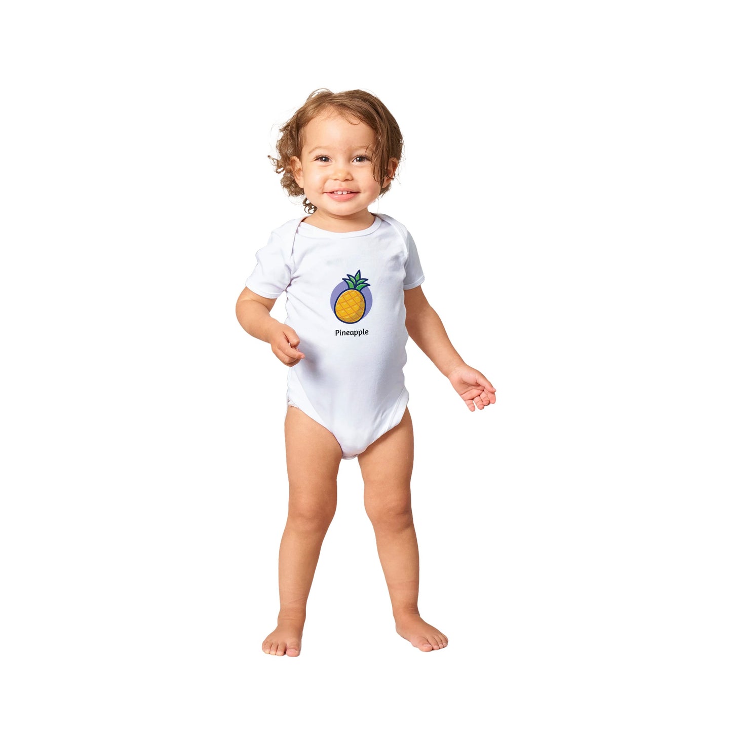 Classic Pineapple Baby Short Sleeve Bodysuit