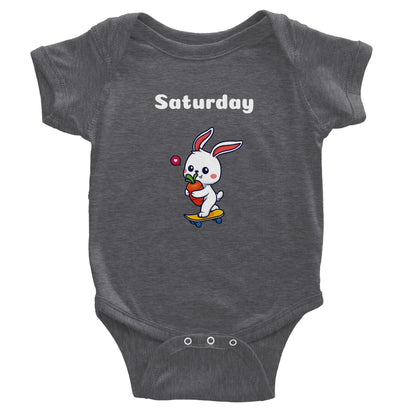 Classic Baby Short Sleeve Bodysuit, Saturday