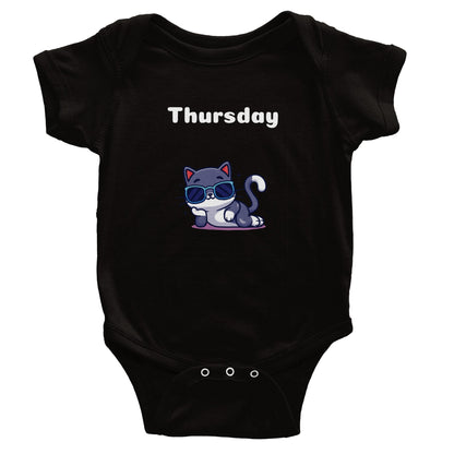 Classic Baby Short Sleeve Bodysuit, Thursday