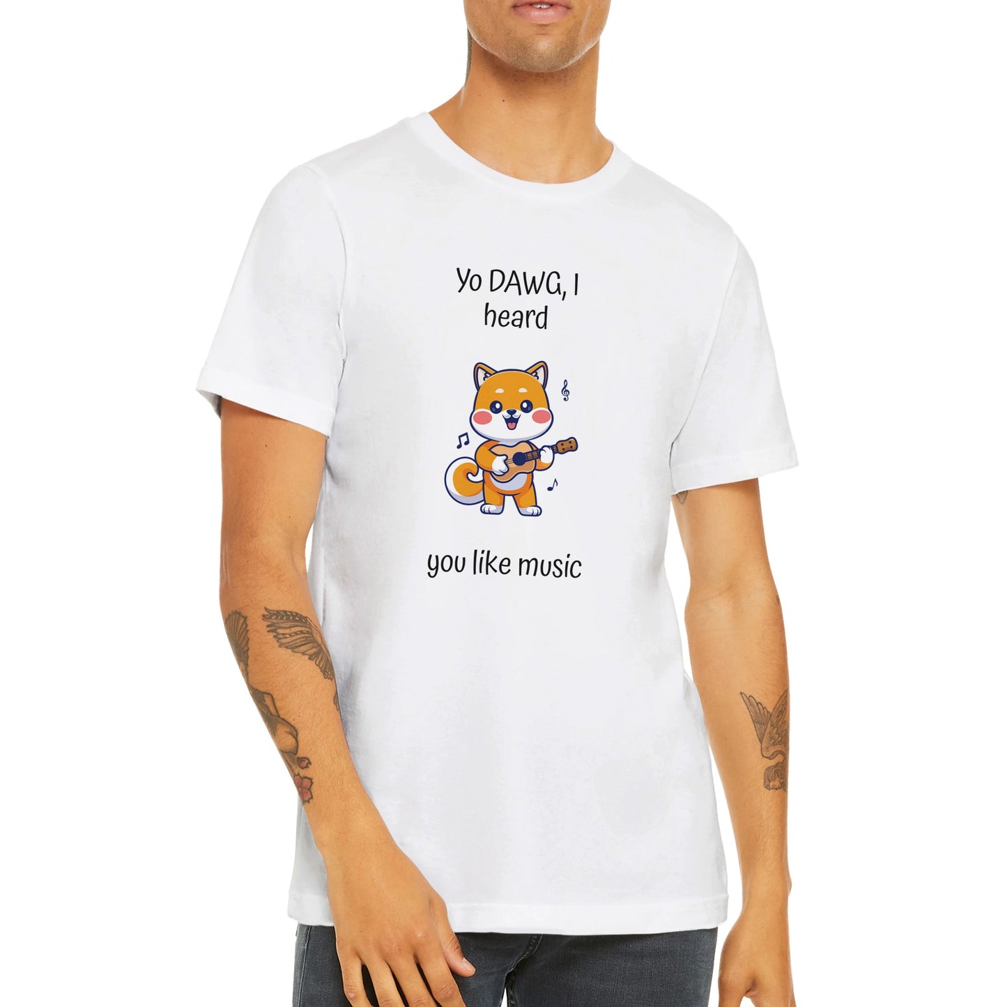 Tricou premium unisex cu gât, Shiba