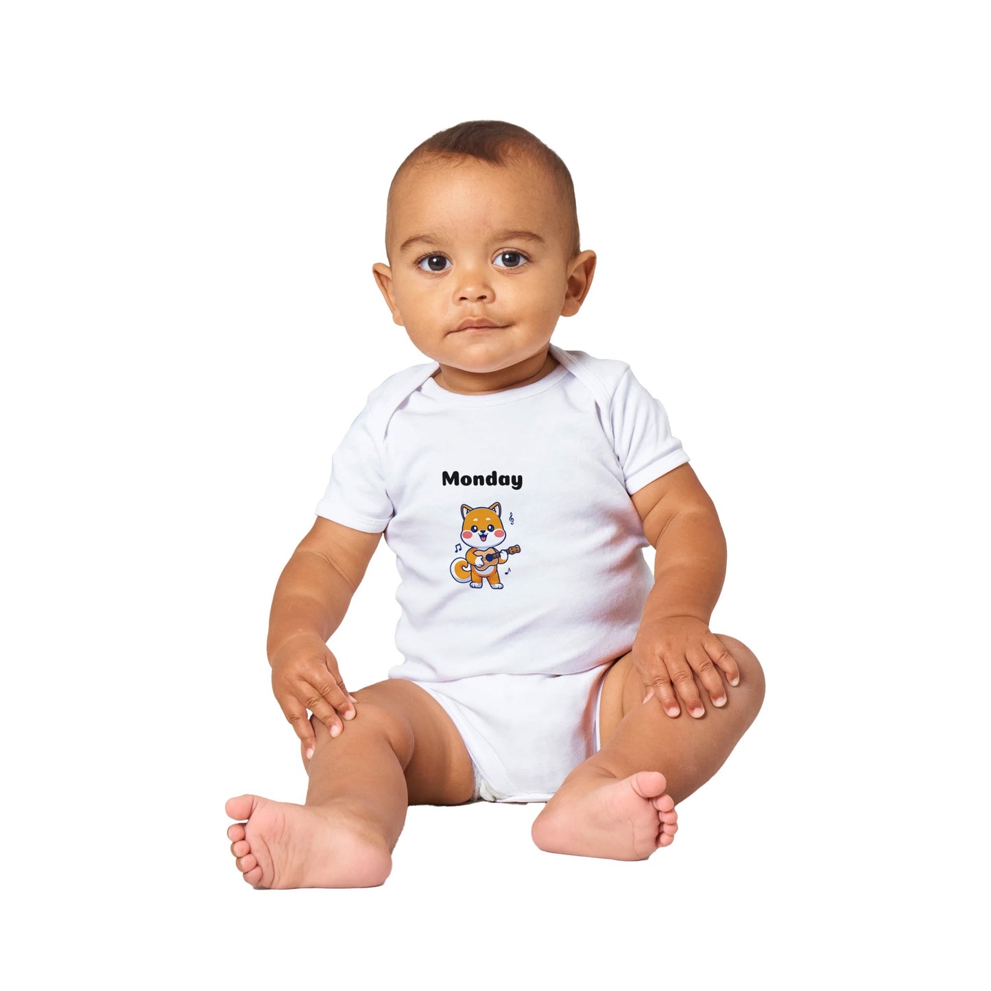 Classic Baby Short Sleeve Bodysuit, Monday