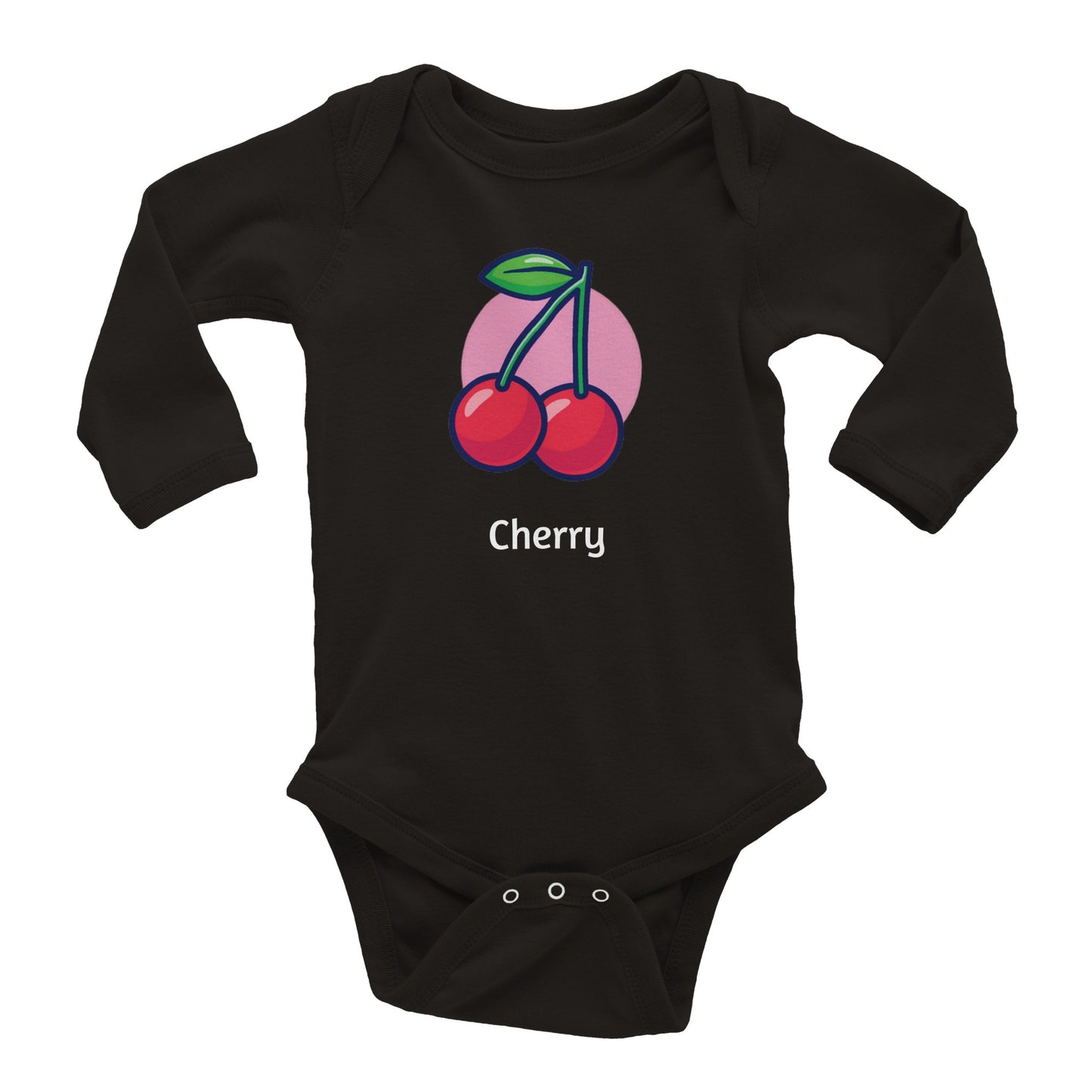 Body cu mânecă lungă pentru bebeluși clasic Cherry