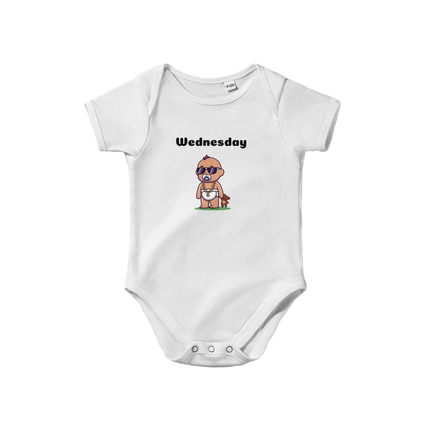 Classic Baby Short Sleeve Bodysuit, Wednesday