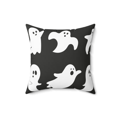 Spun Polyester Square Ghosts Pillow