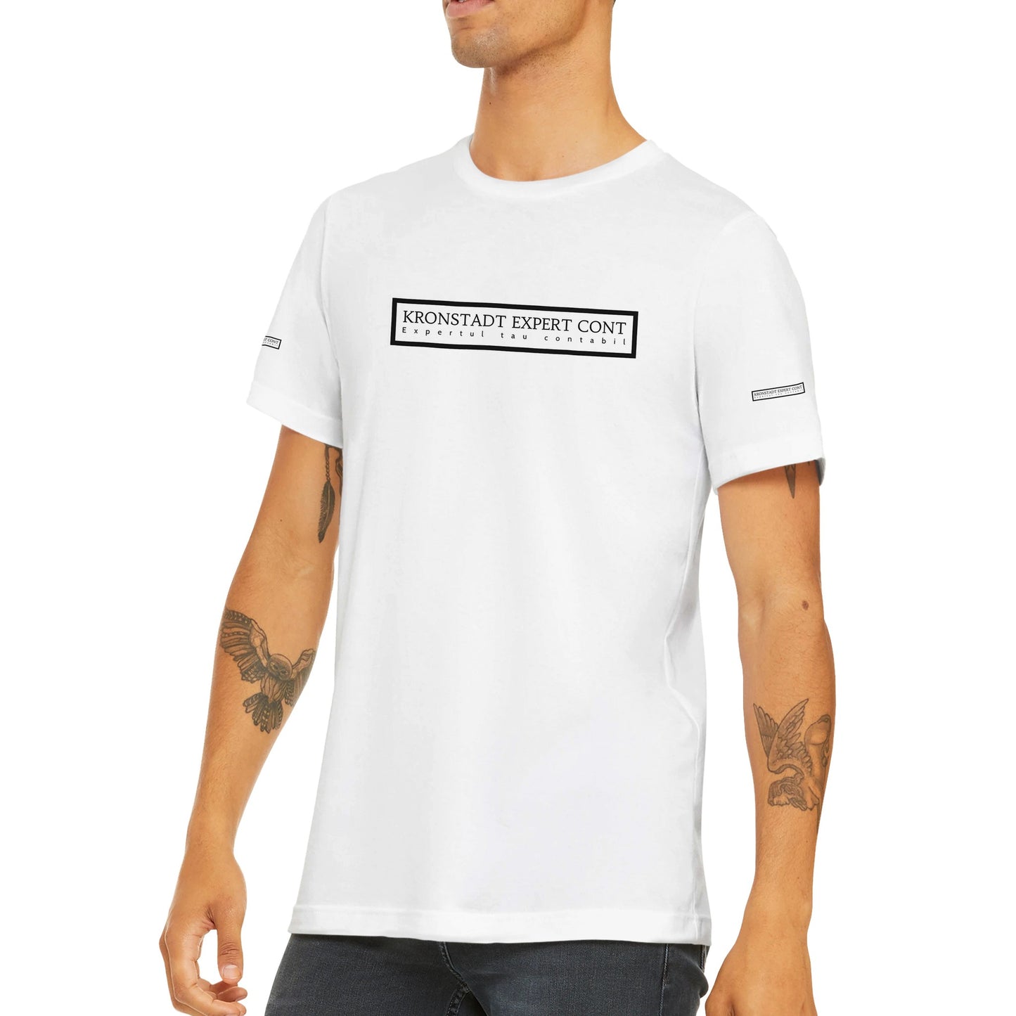 Tricou premium unisex cu gât crew