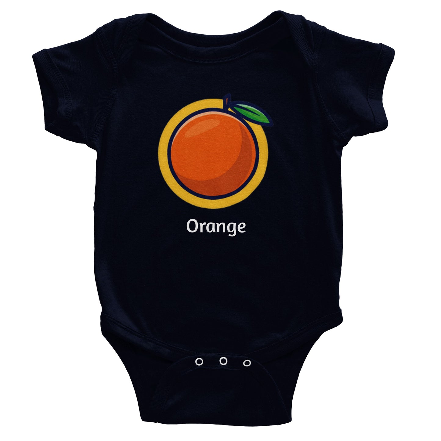 Classic Orange Baby Short Sleeve Bodysuit