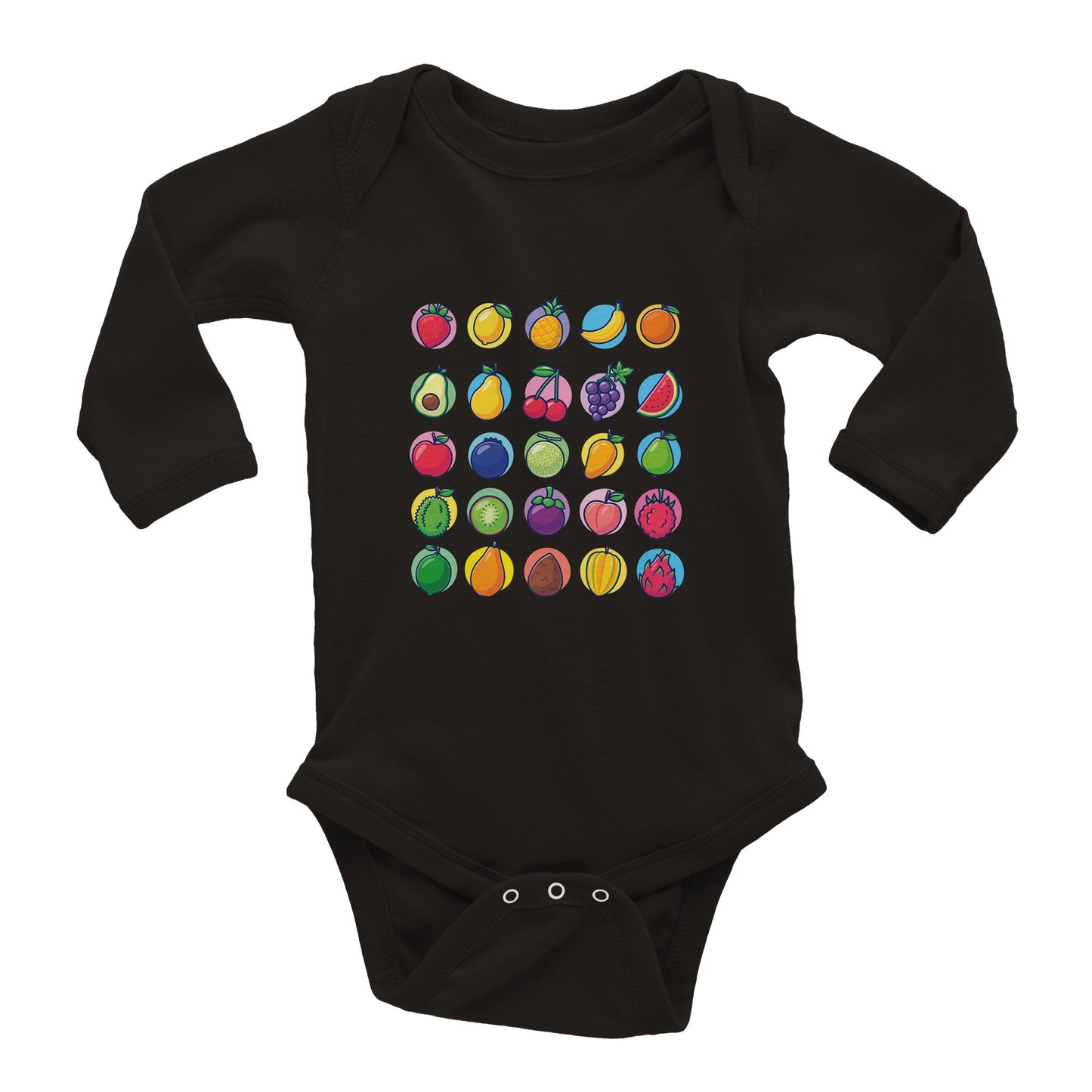 Classic Fruits Baby Long Sleeve Bodysuit