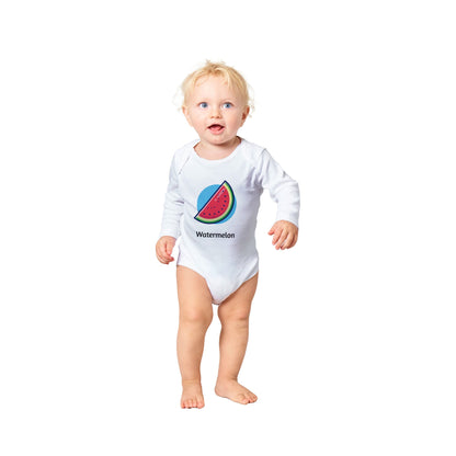 Classic Watermelon Baby Long Sleeve Bodysuit