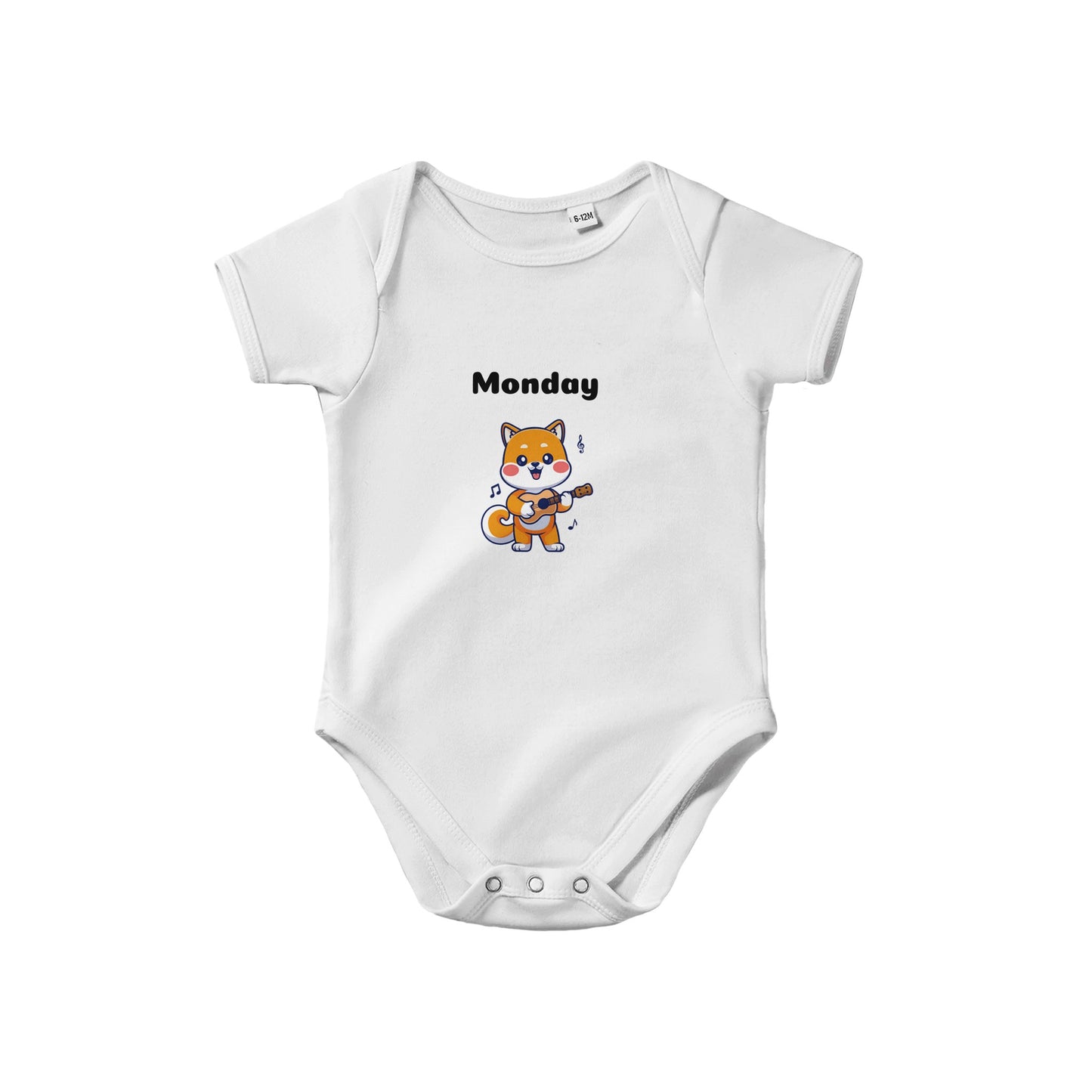 Classic Baby Short Sleeve Bodysuit, Monday