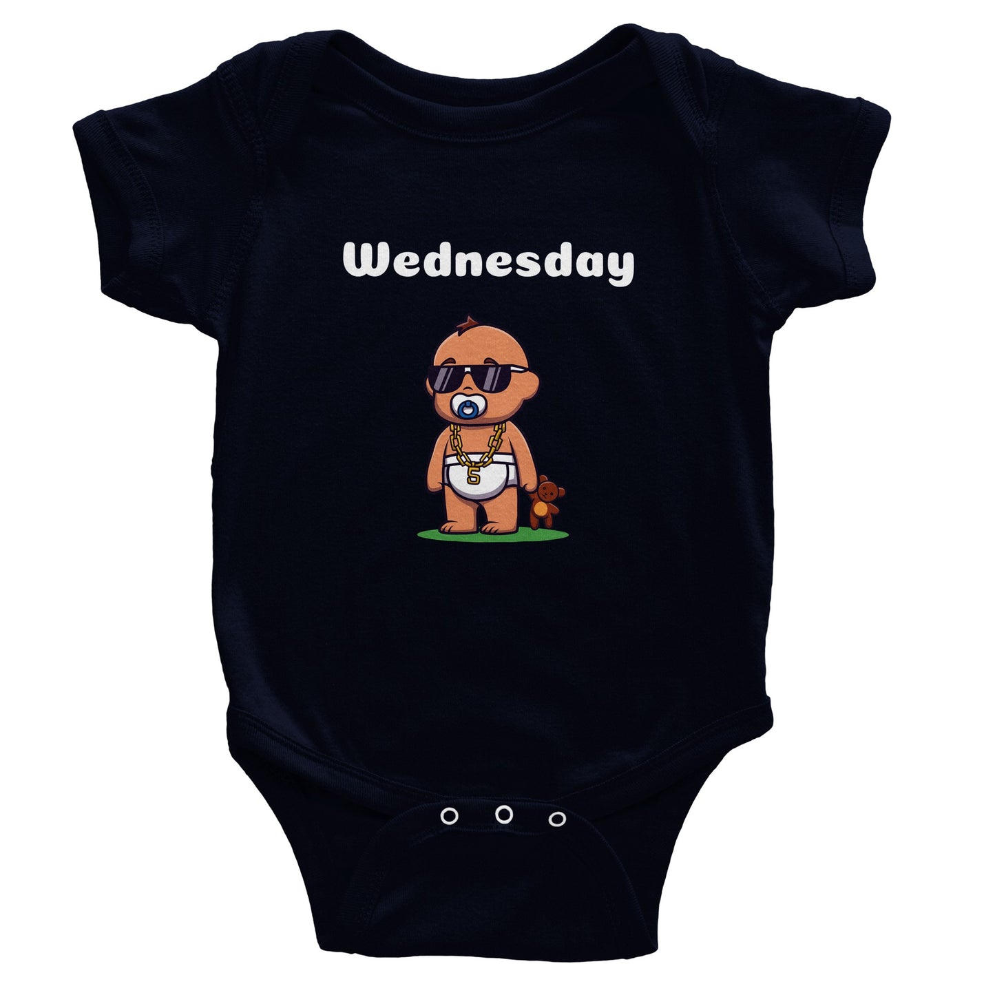 Classic Baby Short Sleeve Bodysuit, Wednesday