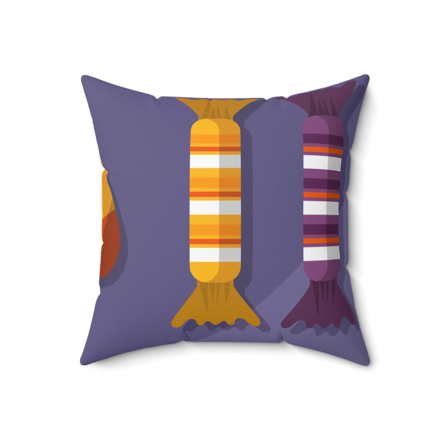 Spun Polyester Square Pillow, Candies