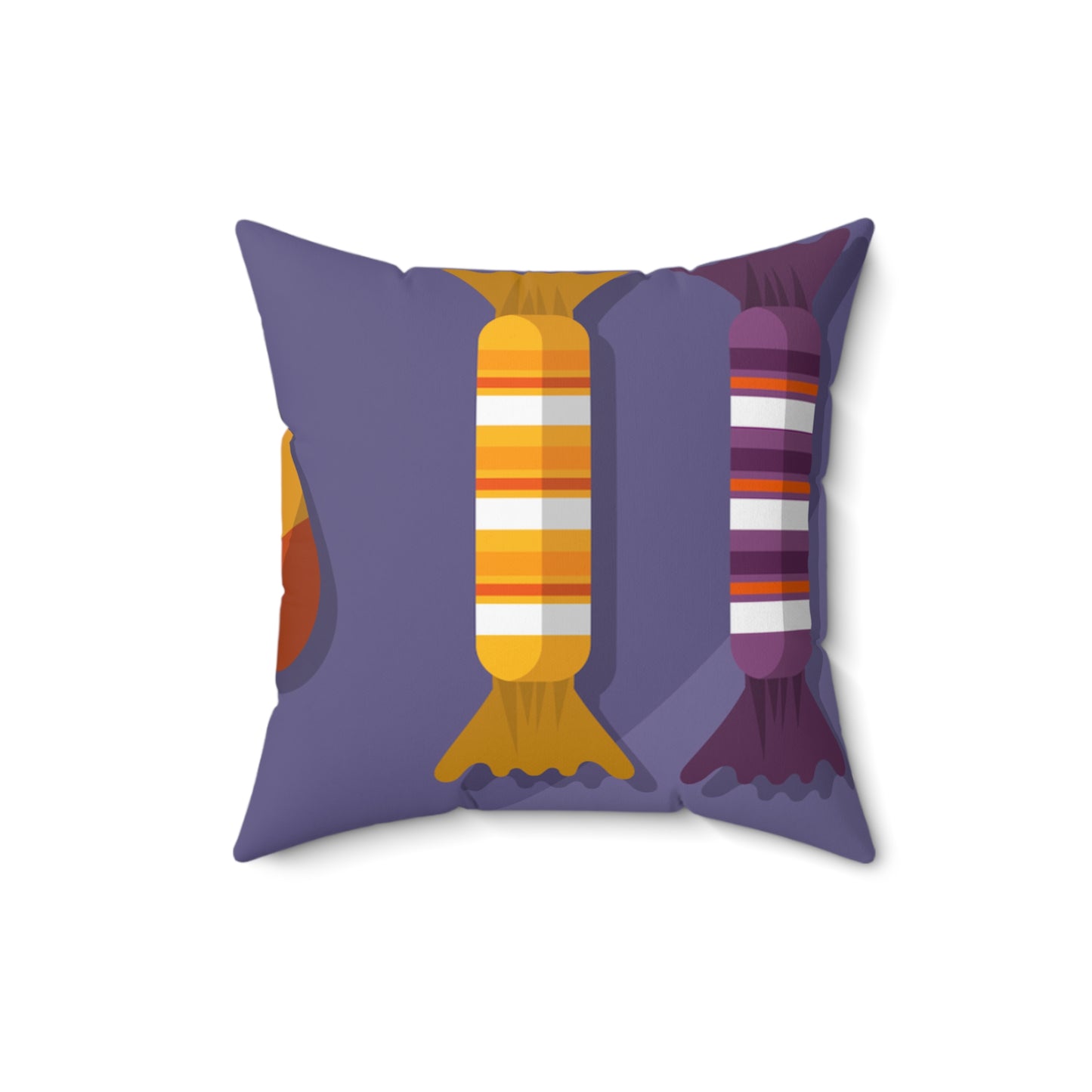 Spun Polyester Square Pillow, Candies