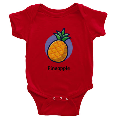 Classic Pineapple Baby Short Sleeve Bodysuit