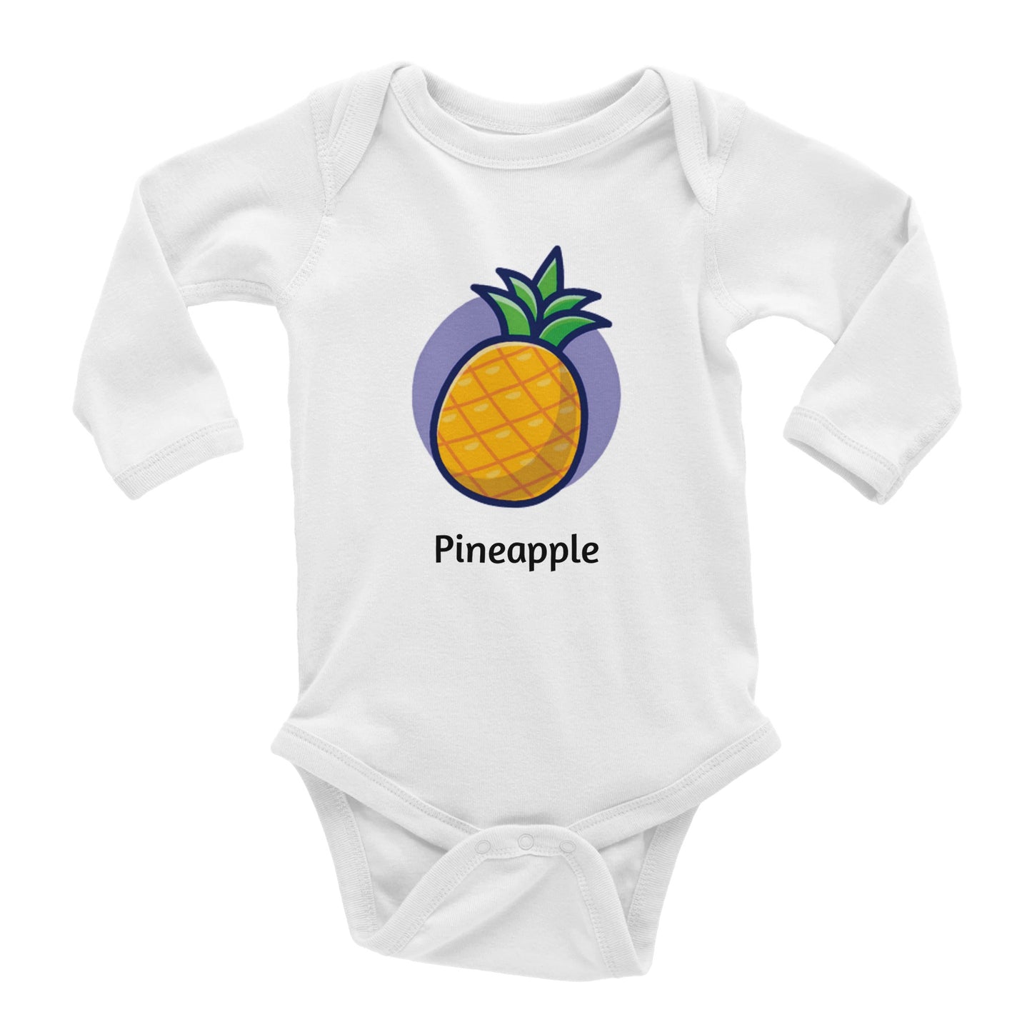 Classic Pineapple Baby Long Sleeve Bodysuit