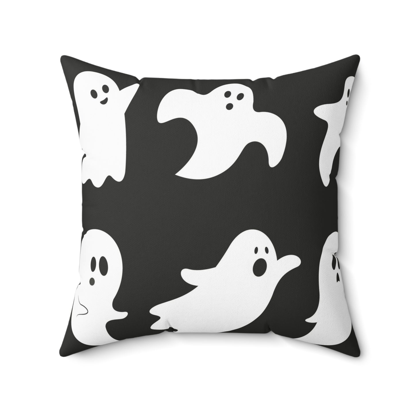 Spun Polyester Square Ghosts Pillow