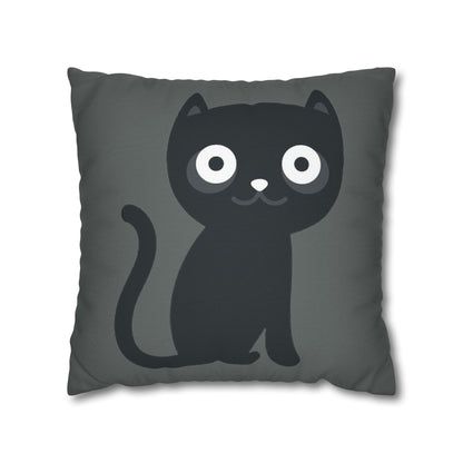 Antracit Polyester Square Pillow Case