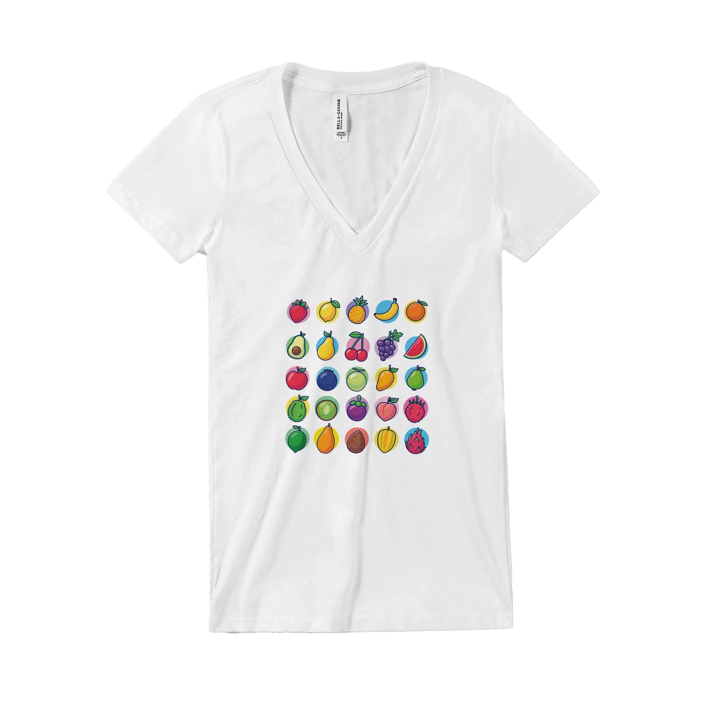 Premium Fruits Womens V-Neck T-shirt