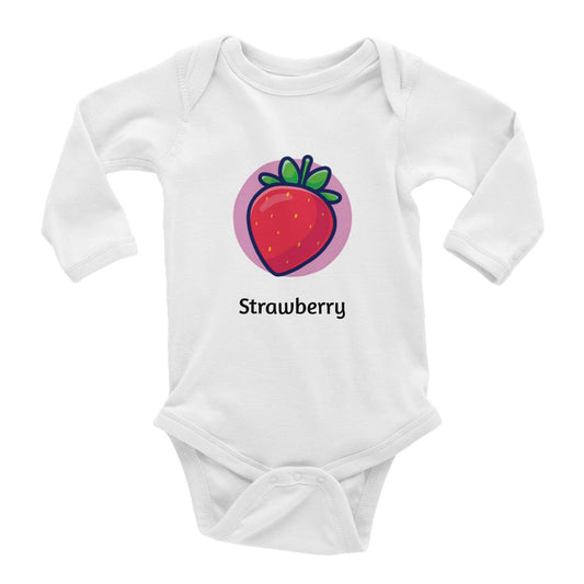 Classic Strawberry Baby Long Sleeve Bodysuit