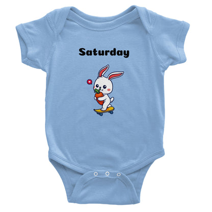 Classic Baby Short Sleeve Bodysuit, Saturday