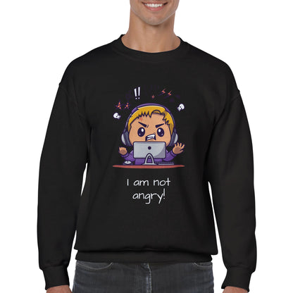 Classic Unisex Crewneck Sweatshirt, Not angry