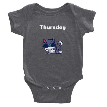 Classic Baby Short Sleeve Bodysuit, Thursday