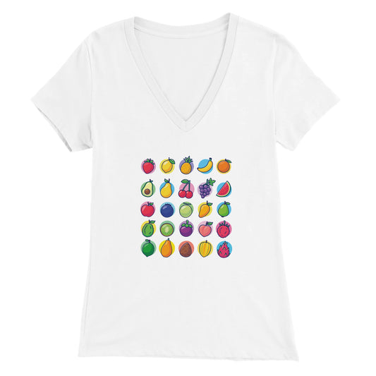 Premium Fruits Womens V-Neck T-shirt