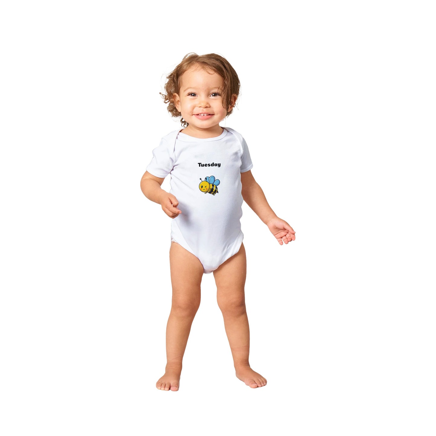 Classic Baby Short Sleeve Bodysuit, Tuesday