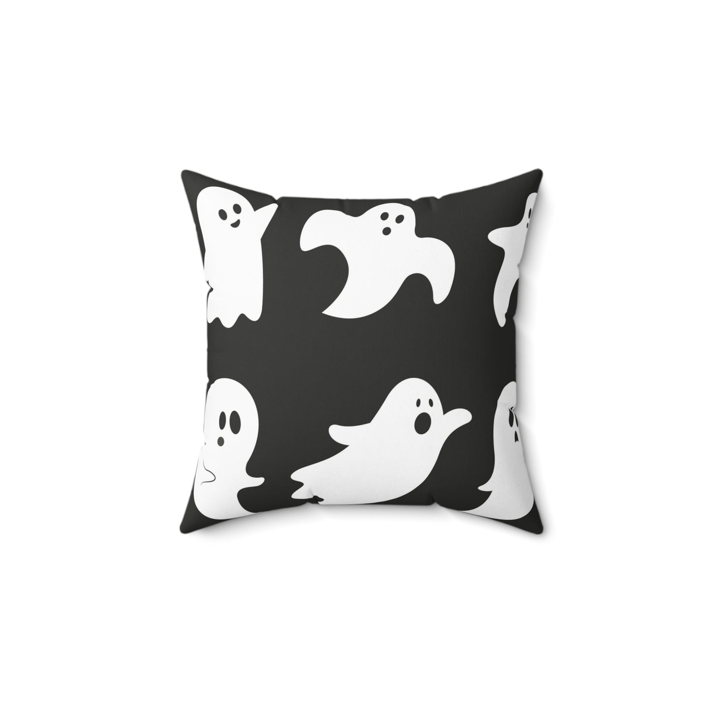 Spun Polyester Square Ghosts Pillow