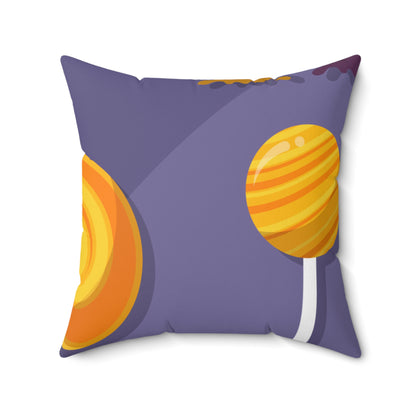 Spun Polyester Square Pillow, Candy