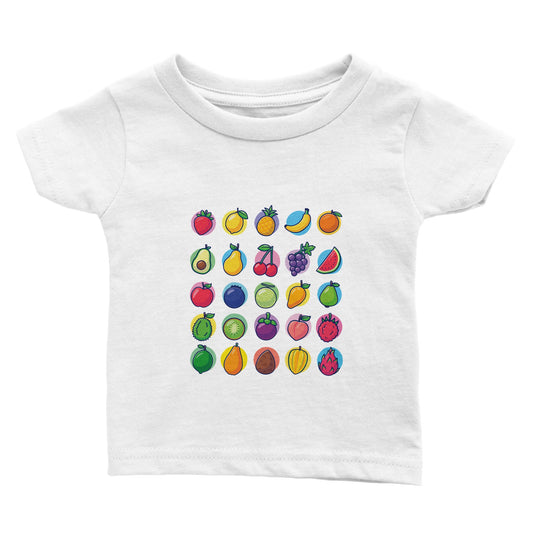 Tricou Classic Fruits pentru bebeluși cu decolteu rotund