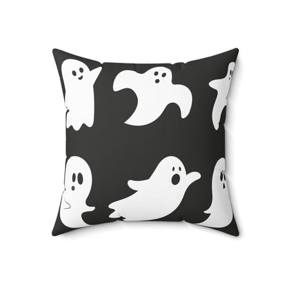 Spun Polyester Square Ghosts Pillow