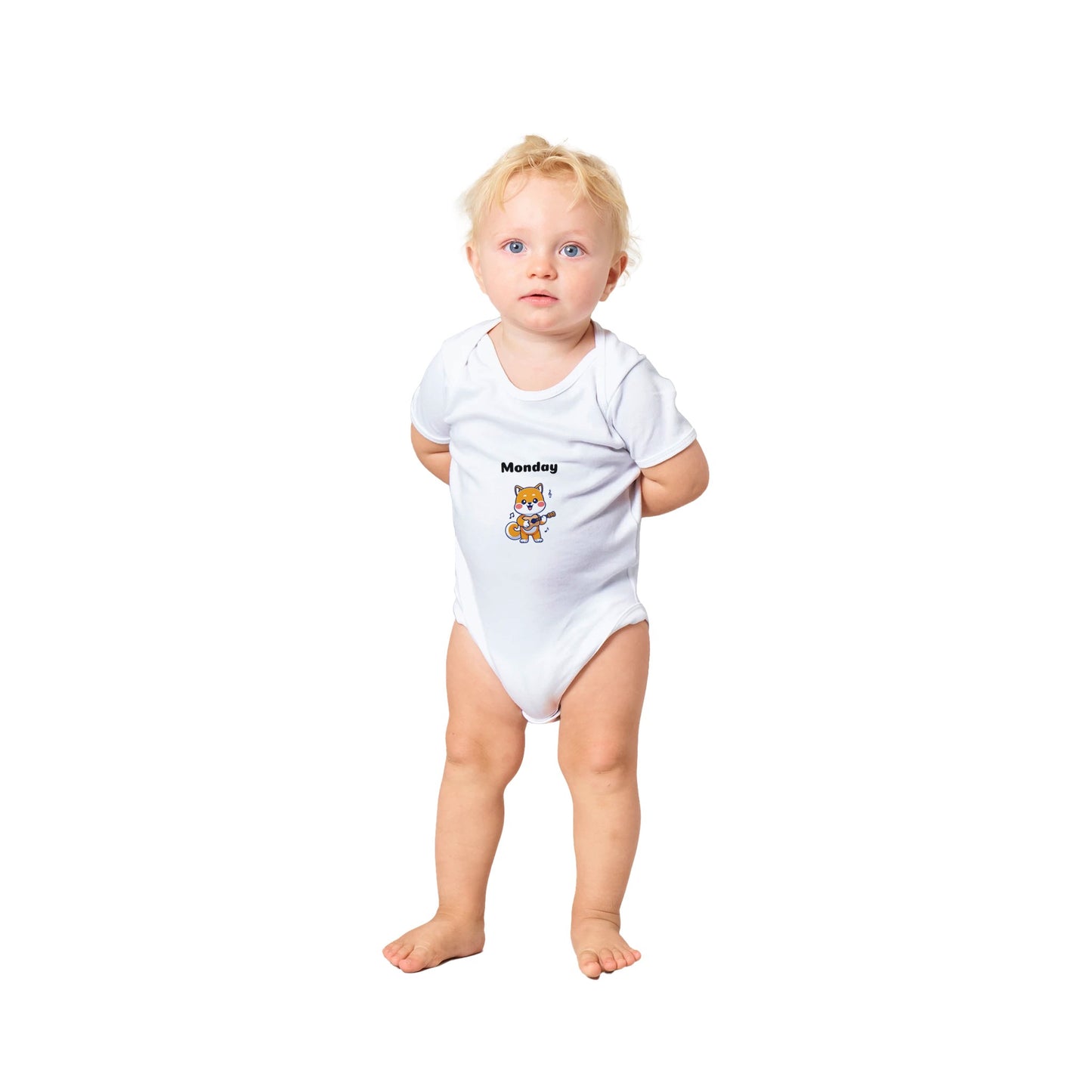 Classic Baby Short Sleeve Bodysuit, Monday