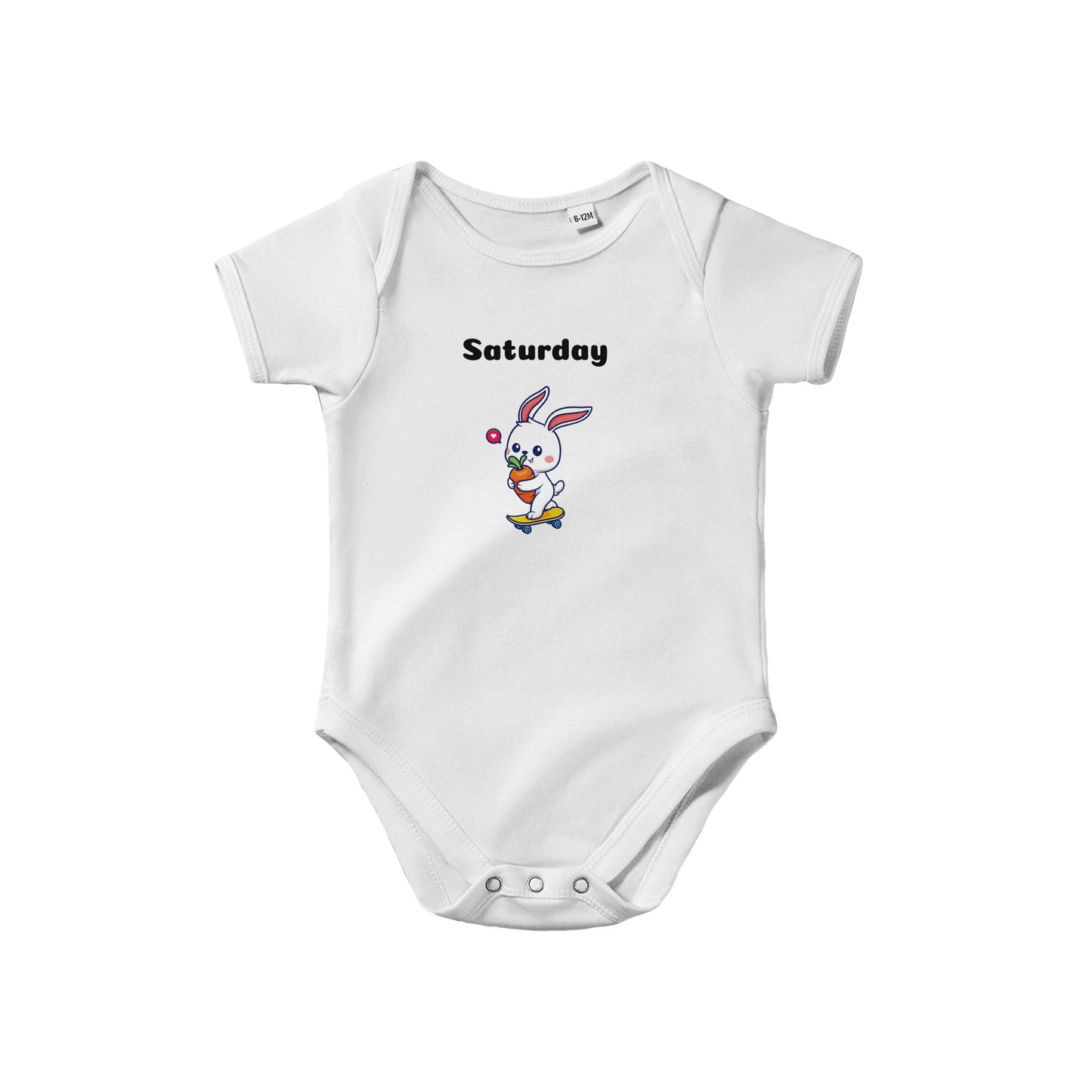 Classic Baby Short Sleeve Bodysuit, Saturday