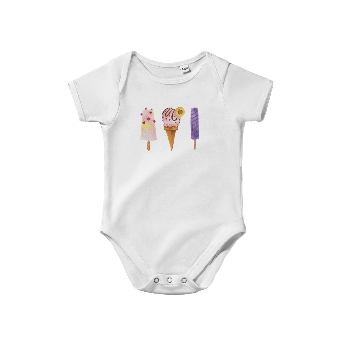 Ice Cream Classic Baby Short Sleeve Bodysuit