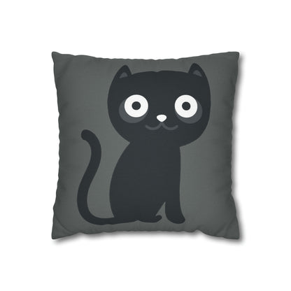 Antracit Polyester Square Pillow Case