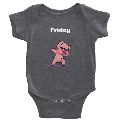 Classic Baby Short Sleeve Bodysuit, Friday