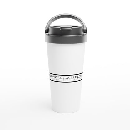 White 15oz Stainless Steel Travel Mug