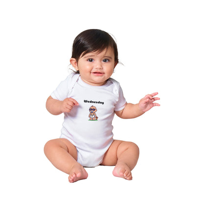 Classic Baby Short Sleeve Bodysuit, Wednesday