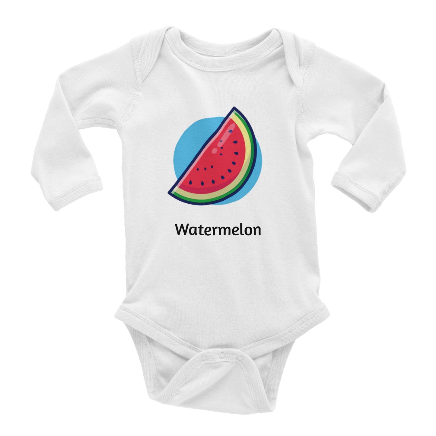 Classic Watermelon Baby Long Sleeve Bodysuit