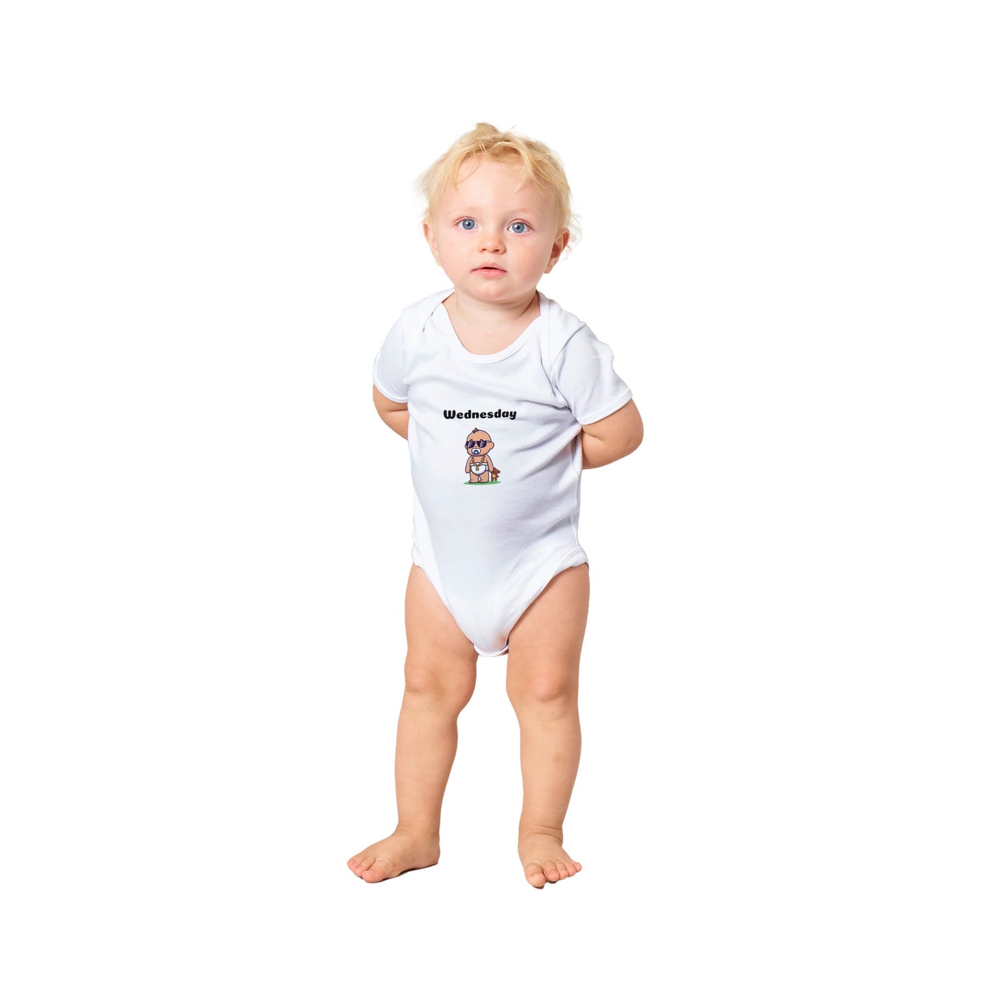 Classic Baby Short Sleeve Bodysuit, Wednesday