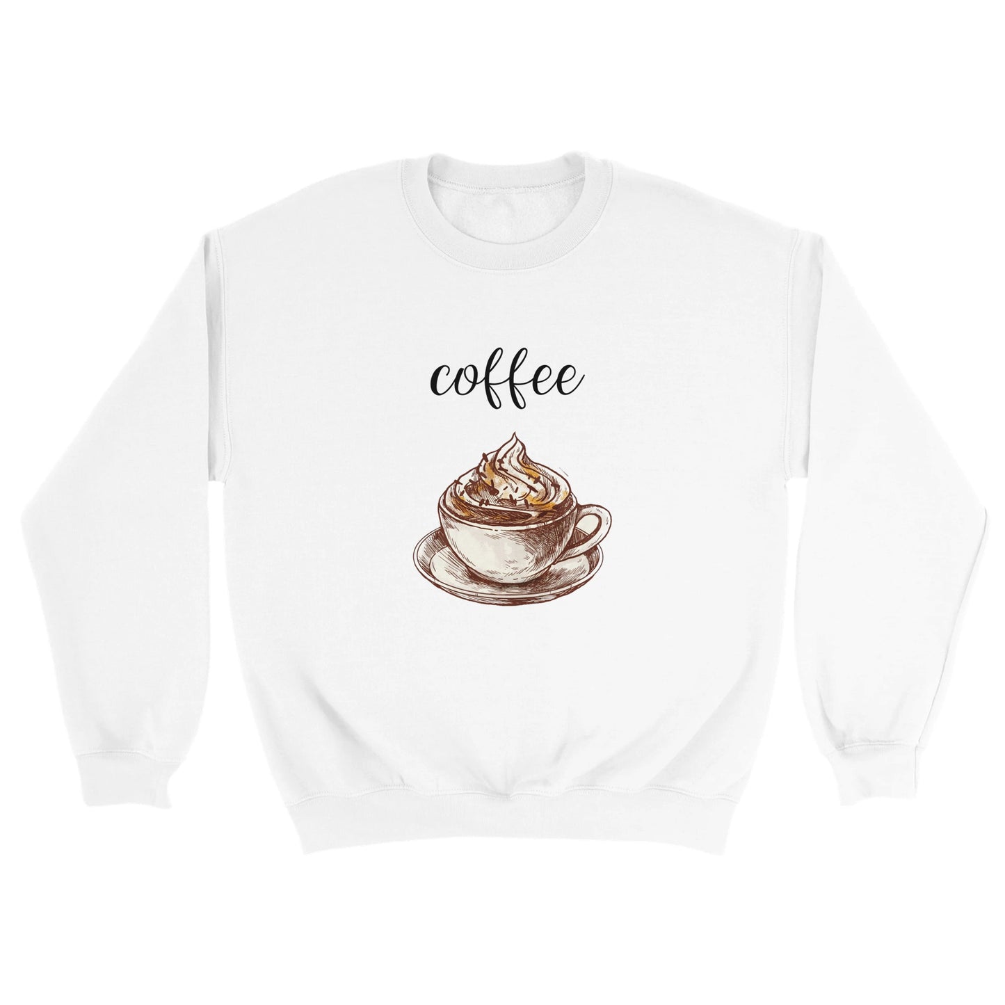 Hanorac unisex Coffee Classic cu gât crew