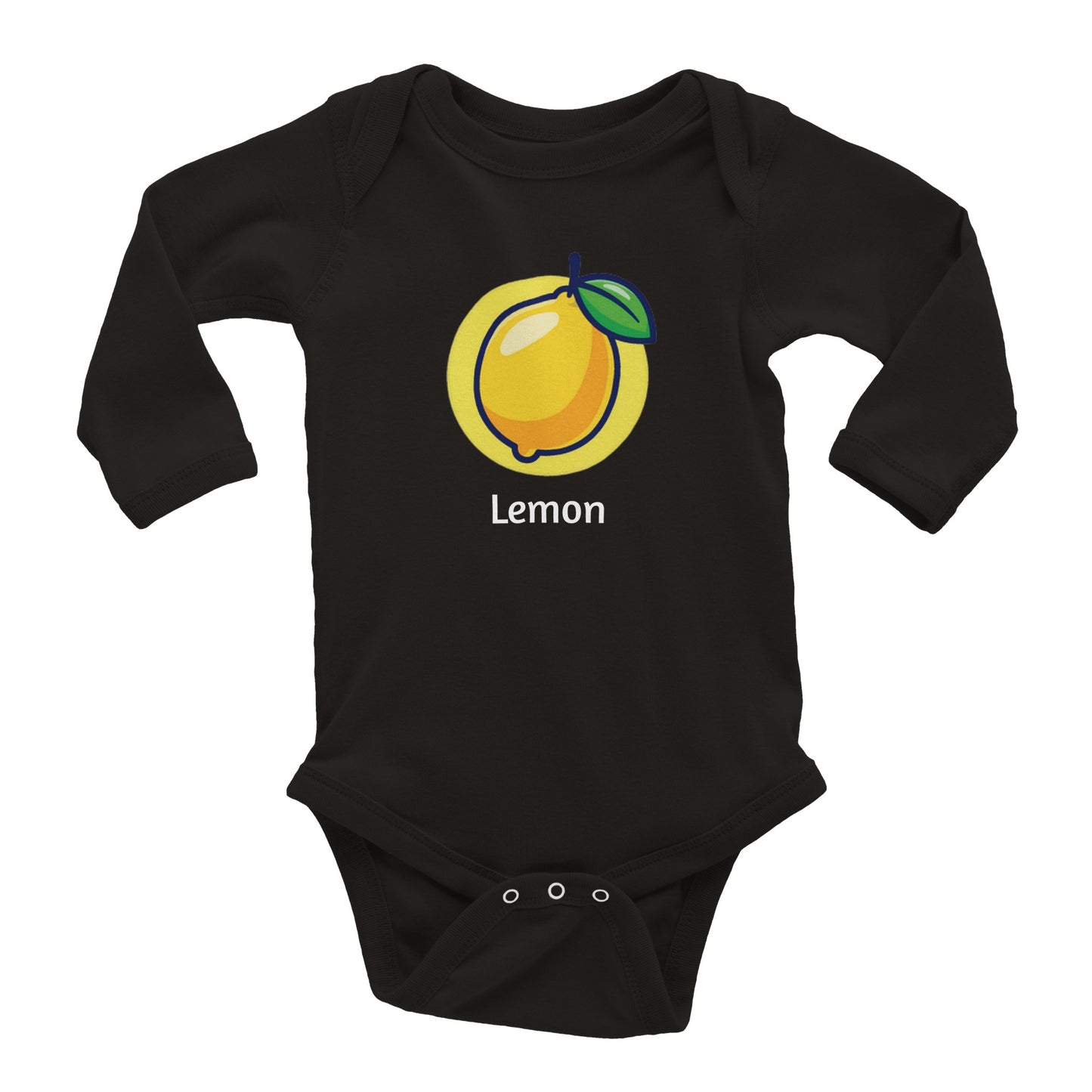 Body cu mânecă lungă pentru bebeluși clasic Lemon