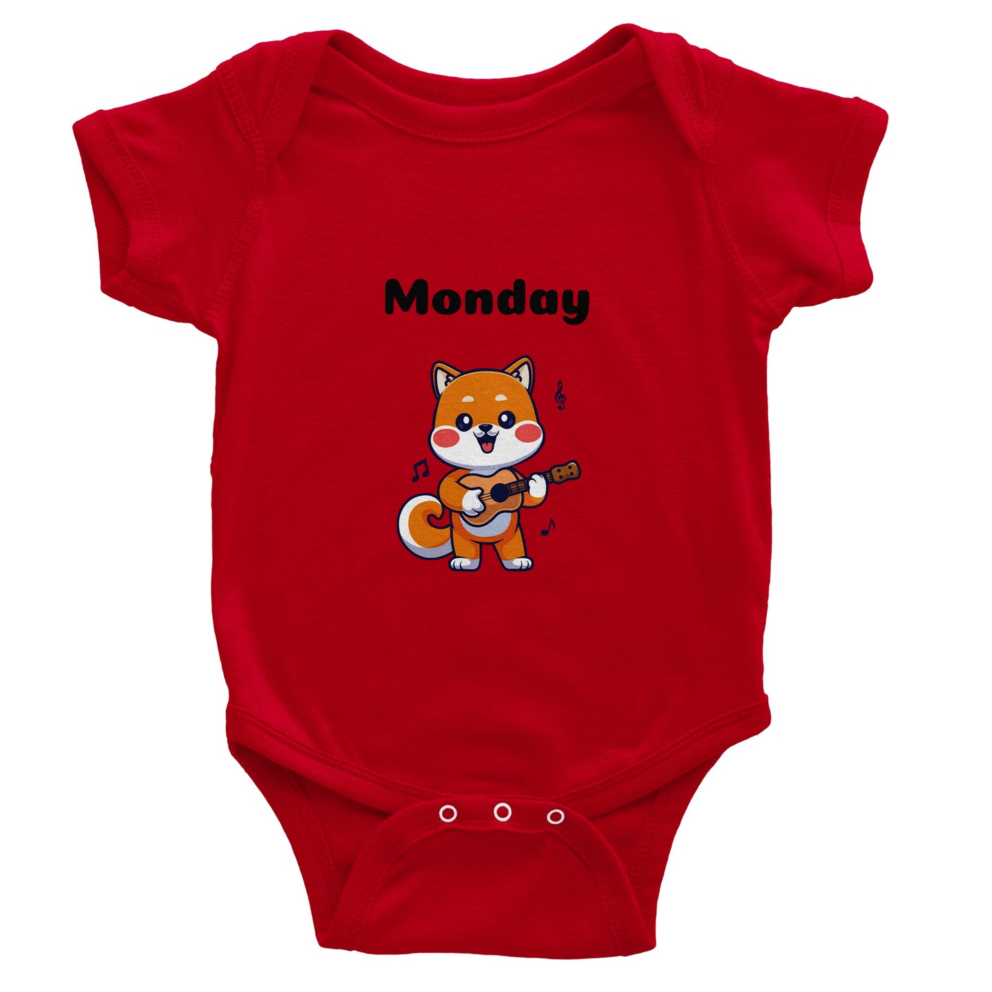 Classic Baby Short Sleeve Bodysuit, Monday