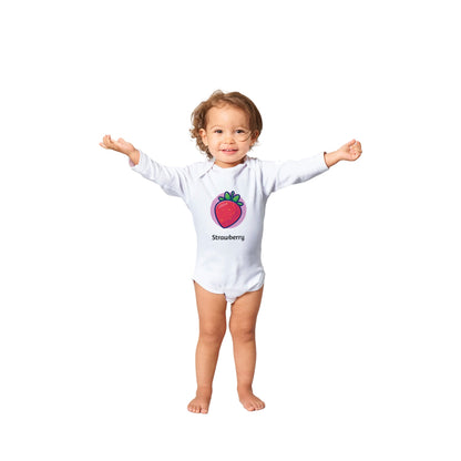 Classic Strawberry Baby Long Sleeve Bodysuit