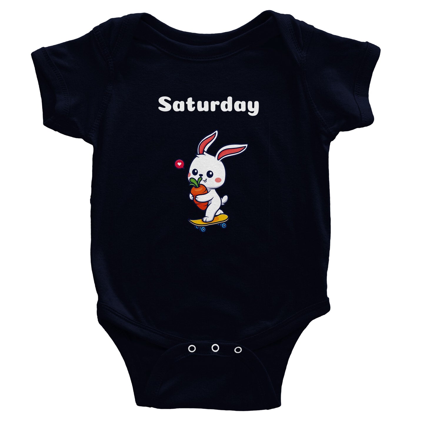 Classic Baby Short Sleeve Bodysuit, Saturday