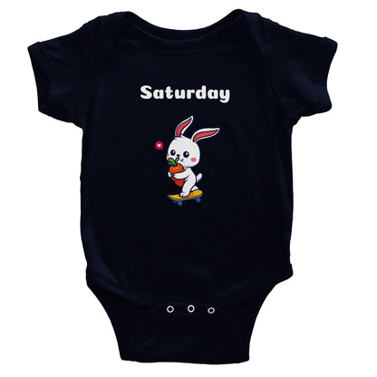 Classic Baby Short Sleeve Bodysuit, Saturday