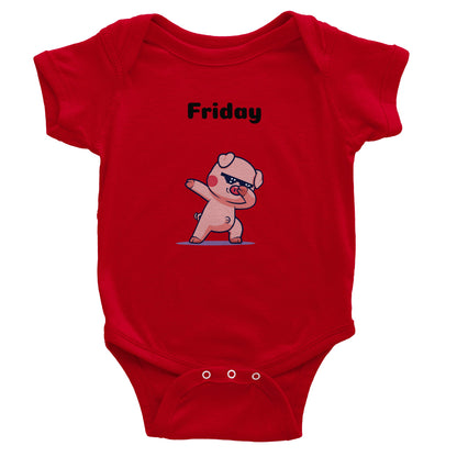 Classic Baby Short Sleeve Bodysuit, Friday