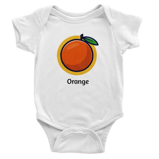 Classic Orange Baby Short Sleeve Bodysuit