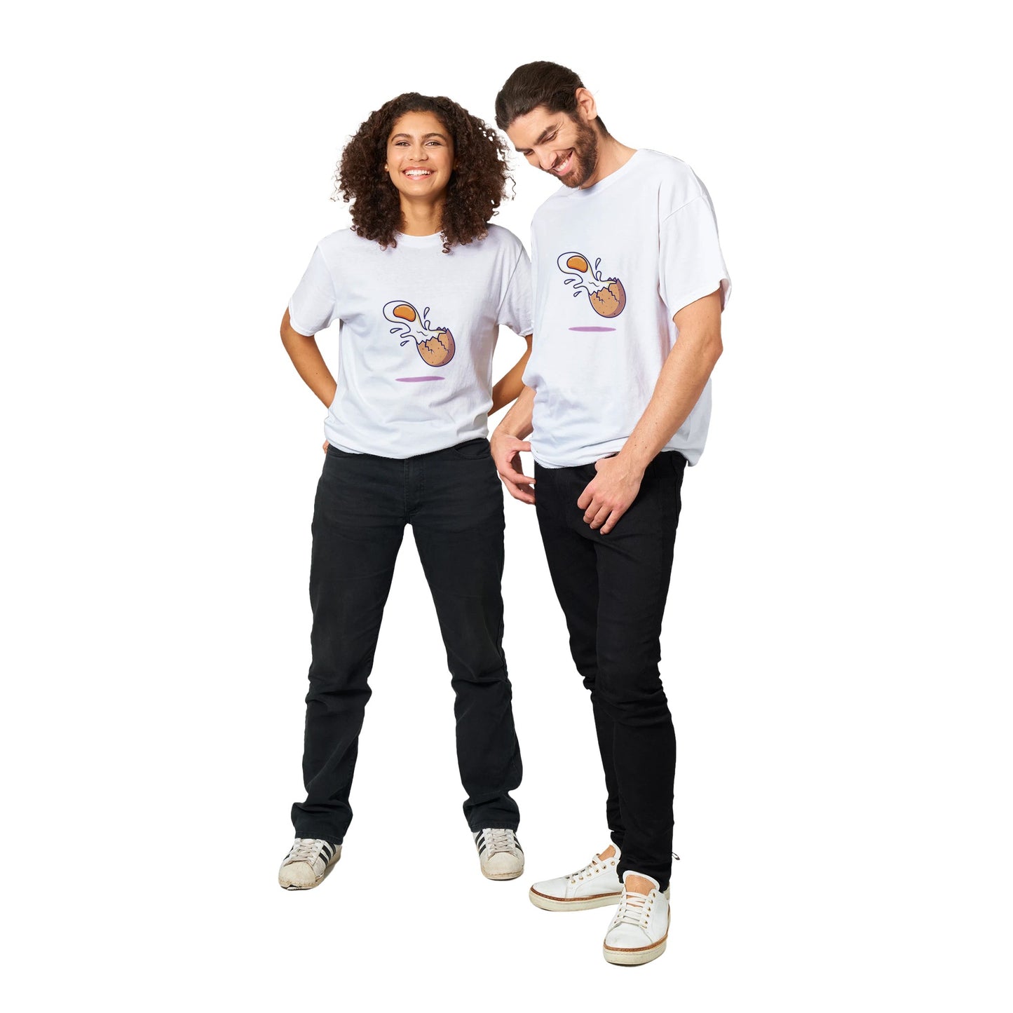 Tricou gros unisex cu gât crew