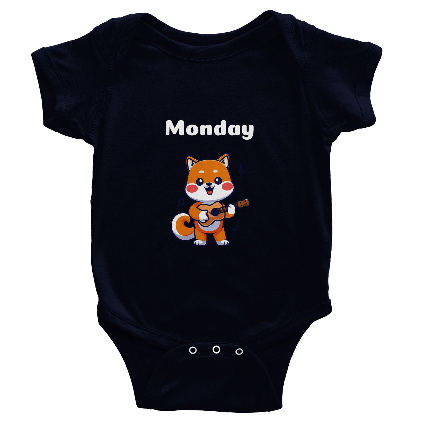 Classic Baby Short Sleeve Bodysuit, Monday